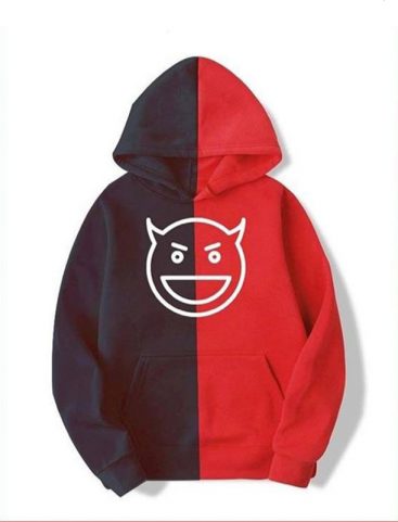 Devil Inside Bi-color Hoodies