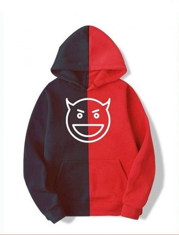 Devil Inside Bi-color Hoodies