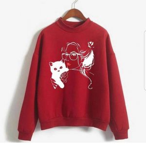 Lady with a Cat Sweatshirts