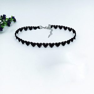 Multi Heart Band Gothic Choker Necklaces
