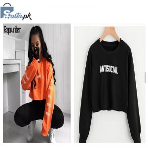 Cropped Sweatshirts Bundle (Anti Social and Multiple Double Print)