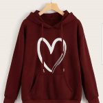 Paint Stroke Heart Hoodies