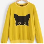 Peeking Cat Sweatshirts