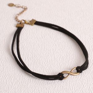 Velvet Ribbon Infinity Pendant Gothic Choker Necklaces