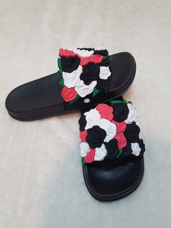 3D Roses (Flowers) Slippers (Slides) for Girls