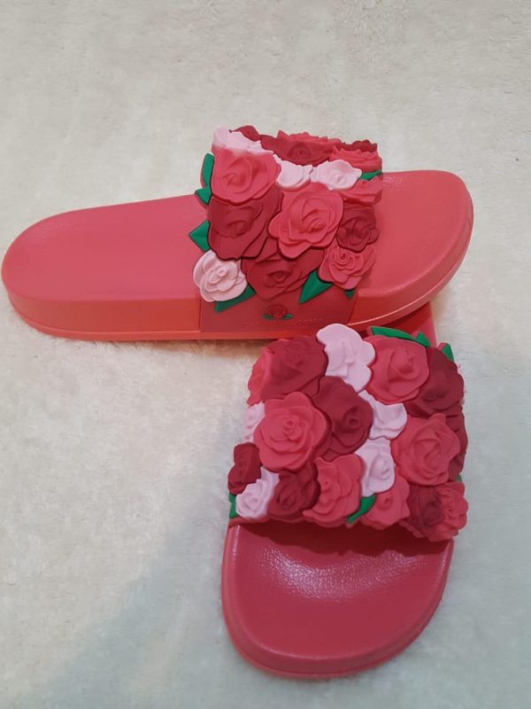 3D Roses (Flowers) Slippers (Slides) for Girls