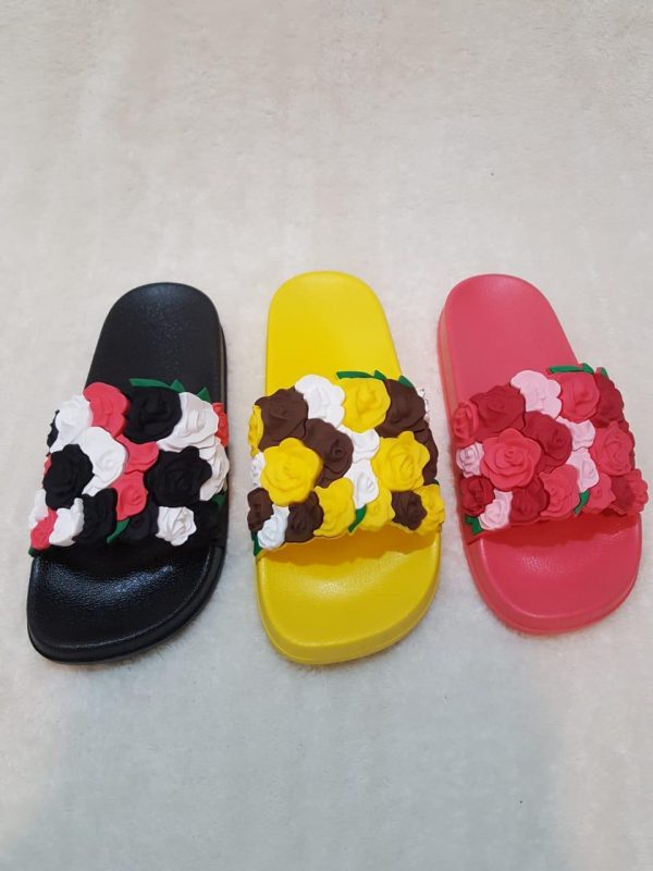 3D Roses (Flowers) Slippers (Slides) for Girls