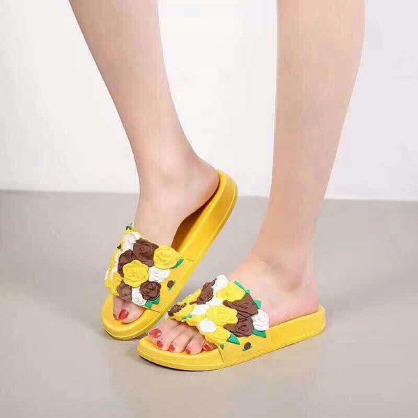 3D Roses (Flowers) Slippers (Slides) for Girls