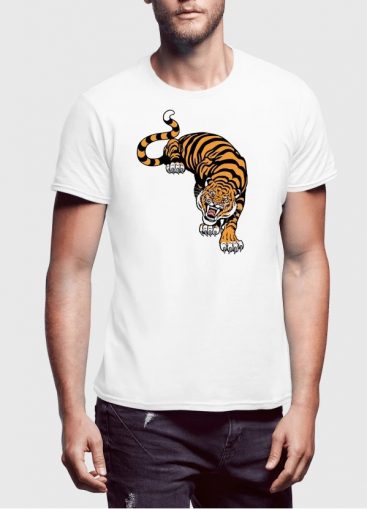 Cornered Tiger Printed T-Shirts