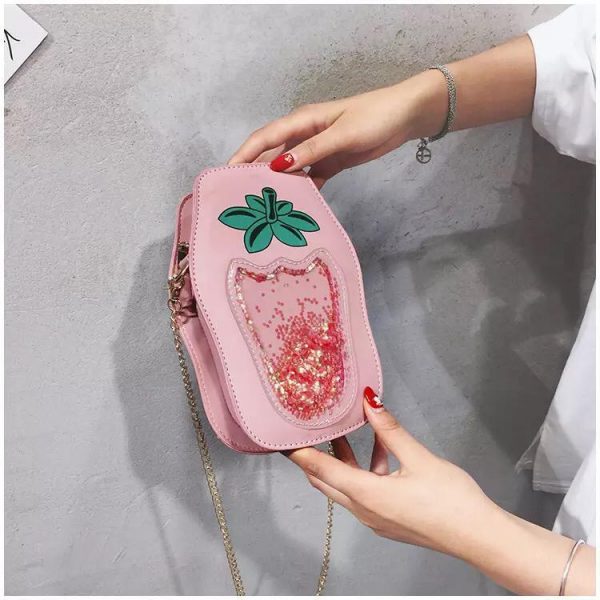 Cute Strawberry Crossbody Bag Sequins
