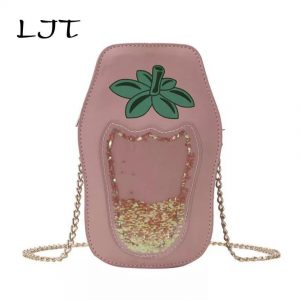Cute Strawberry Crossbody Bag Sequins