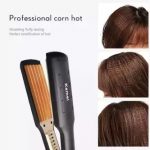 Kemei Km-472 - Professional Hair Straightener Crimper - km 472 - Black Titanium Golden Plate with digital temperature control