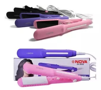 Nova Electronic Hair Straightener SX-8006 (Multicolour)