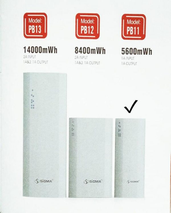 Sigma Power Bank 5600 Mwh Model PB 11 POWER BANK, SIGMA, SIGMA POWER BANK, SIGMA POWER BANK 5600 MWH, SIGMA POWER BANK ONLINE, SIGMA POWER BANK ONLINE IN PAKISTAN, SIGMA POWER BANK ONLINE IN PAKISTAN AT LOWEST RATE