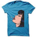 Pop Art Women With Cigarette T-shirts