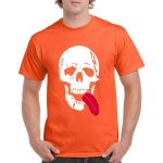 Skull With Tongue Out T-shirts