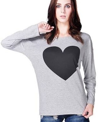 Black Heart, Black Heart Print T-shirt