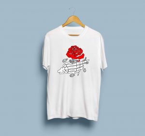 Skeleton Rose, Skeleton Rose PRINT, PRINT TEE, T-SHIRTS, T-SHIRTS FOR MEN, T-SHIRTS FOR WOMEN, TEES , Online T-SHIRTS, Online T-SHIRTS in pakistan, Online T-SHIRTS in pakistan At the lowest Rate