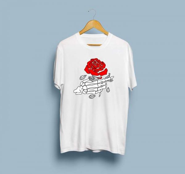 Skeleton Rose, Skeleton Rose PRINT, PRINT TEE, T-SHIRTS, T-SHIRTS FOR MEN, T-SHIRTS FOR WOMEN, TEES , Online T-SHIRTS, Online T-SHIRTS in pakistan, Online T-SHIRTS in pakistan At the lowest Rate