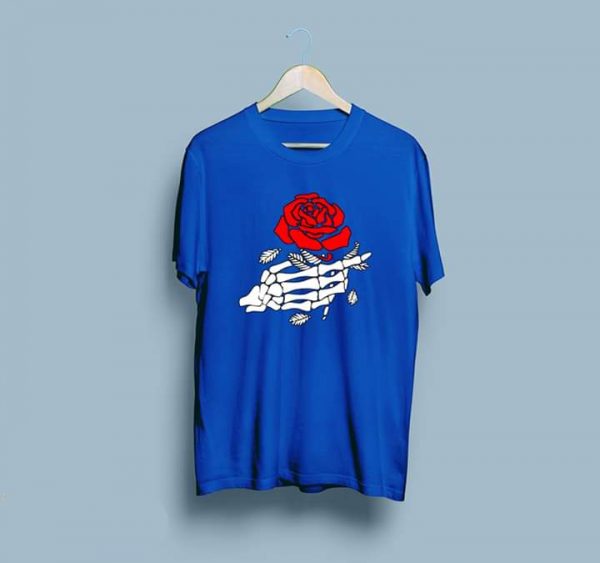 Skeleton Rose, Skeleton Rose PRINT, PRINT TEE, T-SHIRTS, T-SHIRTS FOR MEN, T-SHIRTS FOR WOMEN, TEES , Online T-SHIRTS, Online T-SHIRTS in pakistan, Online T-SHIRTS in pakistan At the lowest Rate