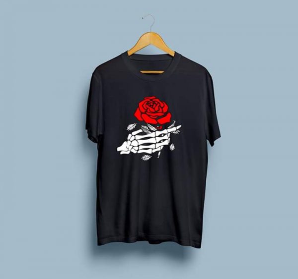 Skeleton Rose, Skeleton Rose PRINT, PRINT TEE, T-SHIRTS, T-SHIRTS FOR MEN, T-SHIRTS FOR WOMEN, TEES , Online T-SHIRTS, Online T-SHIRTS in pakistan, Online T-SHIRTS in pakistan At the lowest Rate