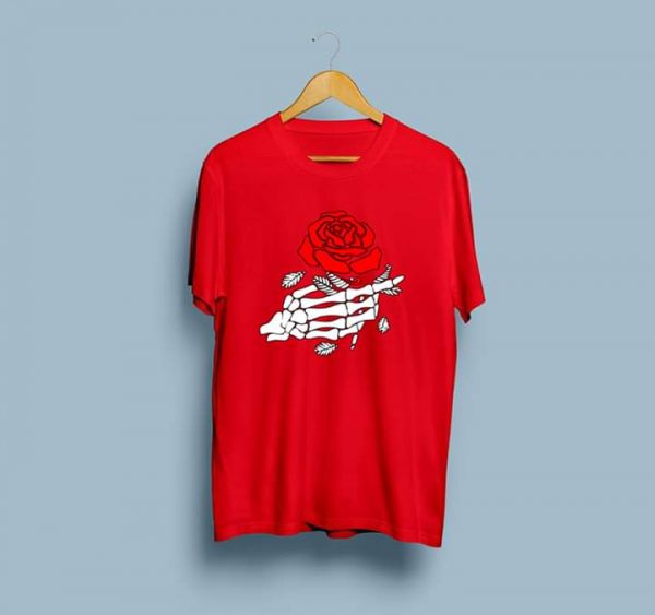 Skeleton Rose, Skeleton Rose PRINT, PRINT TEE, T-SHIRTS, T-SHIRTS FOR MEN, T-SHIRTS FOR WOMEN, TEES , Online T-SHIRTS, Online T-SHIRTS in pakistan, Online T-SHIRTS in pakistan At the lowest Rate