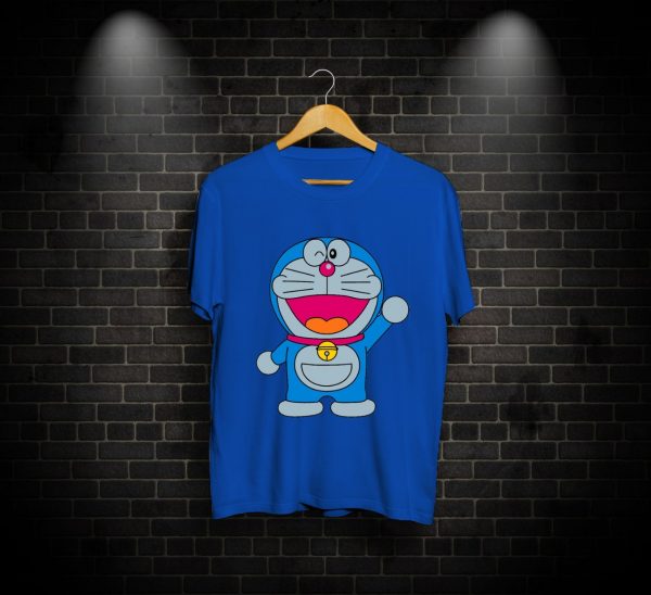 Doraemon, Doraemon Print T-shirt, Waving Doraemon, Waving Doraemon PRINT, PRINT TEE, T-SHIRTS, T-SHIRTS FOR MEN, T-SHIRTS FOR WOMEN, TEES , Online T-SHIRTS, Online T-SHIRTS in pakistan, Online T-SHIRTS in pakistan At the lowest Rate