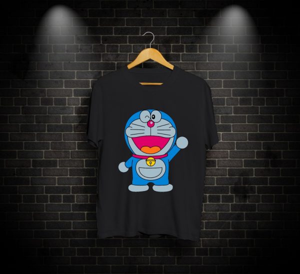 Doraemon, Doraemon Print T-shirt, Waving Doraemon, Waving Doraemon PRINT, PRINT TEE, T-SHIRTS, T-SHIRTS FOR MEN, T-SHIRTS FOR WOMEN, TEES , Online T-SHIRTS, Online T-SHIRTS in pakistan, Online T-SHIRTS in pakistan At the lowest Rate