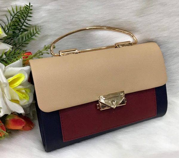 Multicolor Crossbody Bag With Long Chain