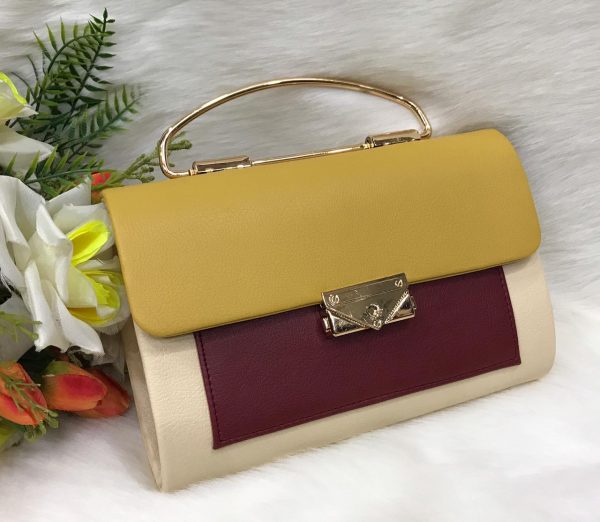 Multicolor Crossbody Bag With Long Chain