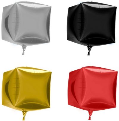 4D Cube Shaped Foil Balloons