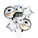 Pack Of 5 Congrats Grad Foil Balloons