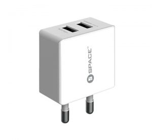 Space WC-101 Dual Port USB 2.4A Wall Charger With Micro USB Cable