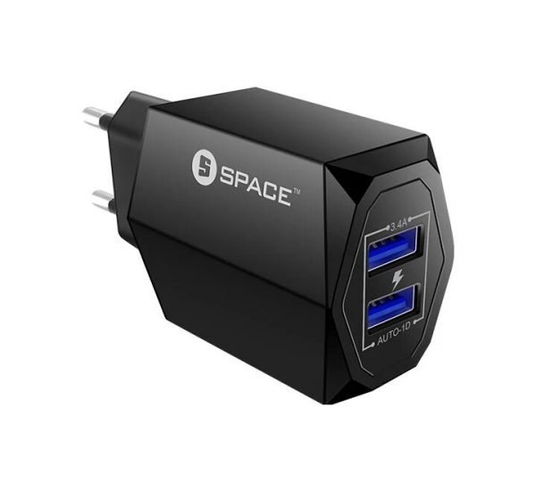 Space WC-115 Dual Port USB 3.4A Wall Charger