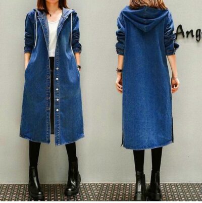 Light Denim Long Coat