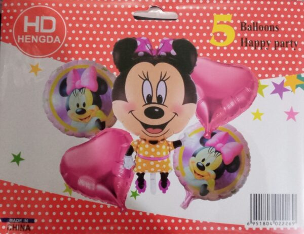 Pack Of 5 Mickey Mouse Foil Balloons