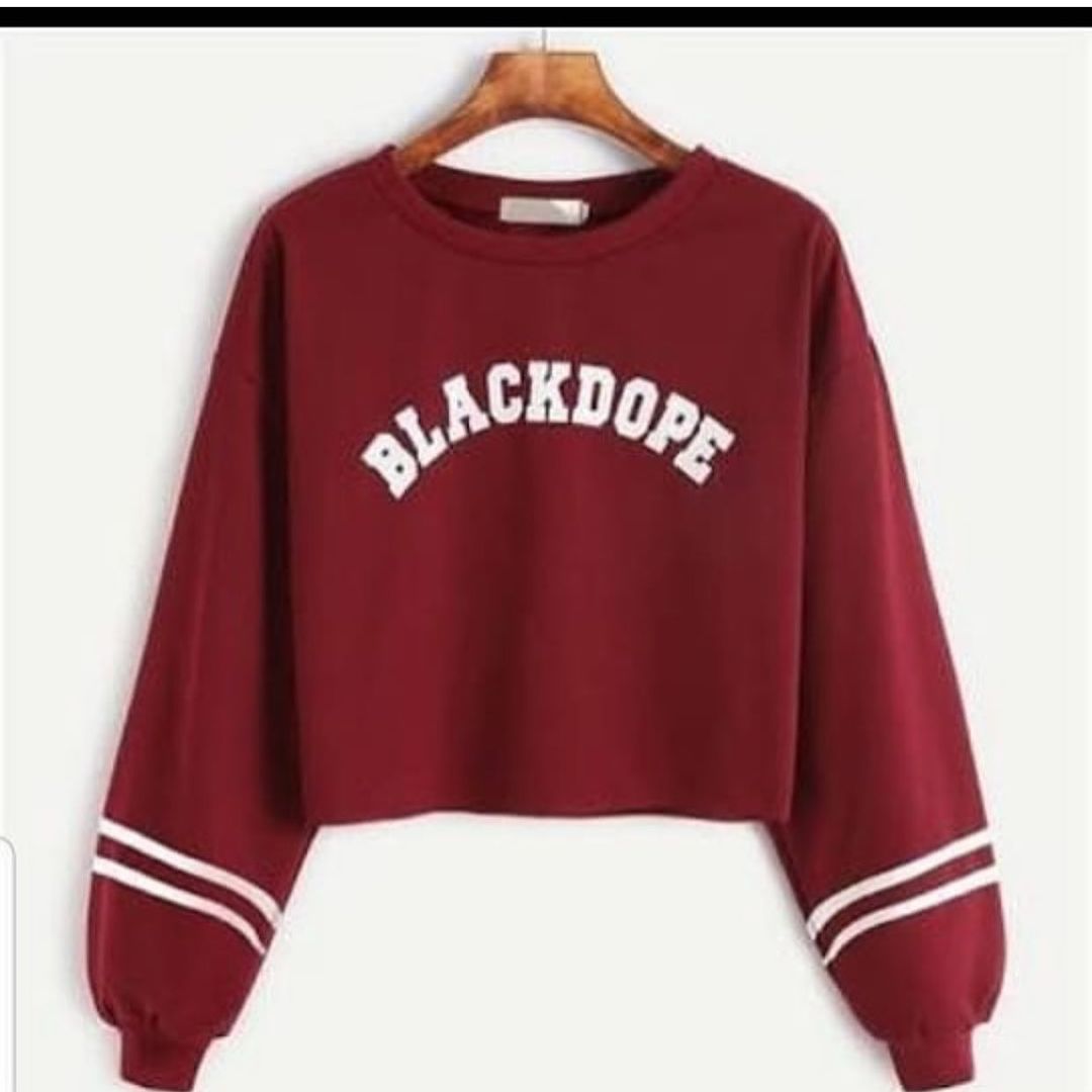 Black Dope Stripes Cropped Hoodie