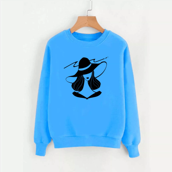 Charming Girl With Hat Sweatshirt