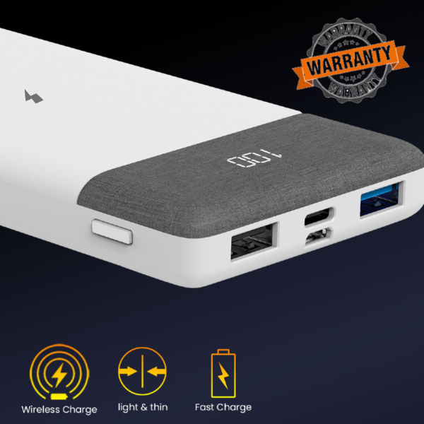 FASTER E-18x PD+ Quick Charge 10000mAh Wireless Power Bank