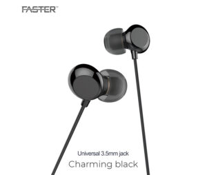 FASTER FH-228 Nano Ceramic Earphones - Charming Black - Sasta.PK