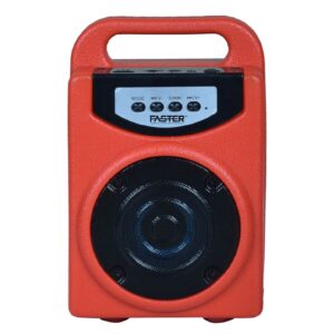 FASTER FS-280 Fiber Unbreakable Portable Wireless Speaker - Red