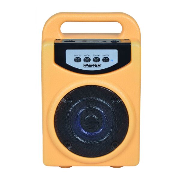 FASTER FS-280 Fiber Unbreakable Portable Wireless Speaker - Yellow