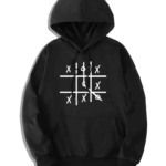 Tic Tac Toe Print Hoodie