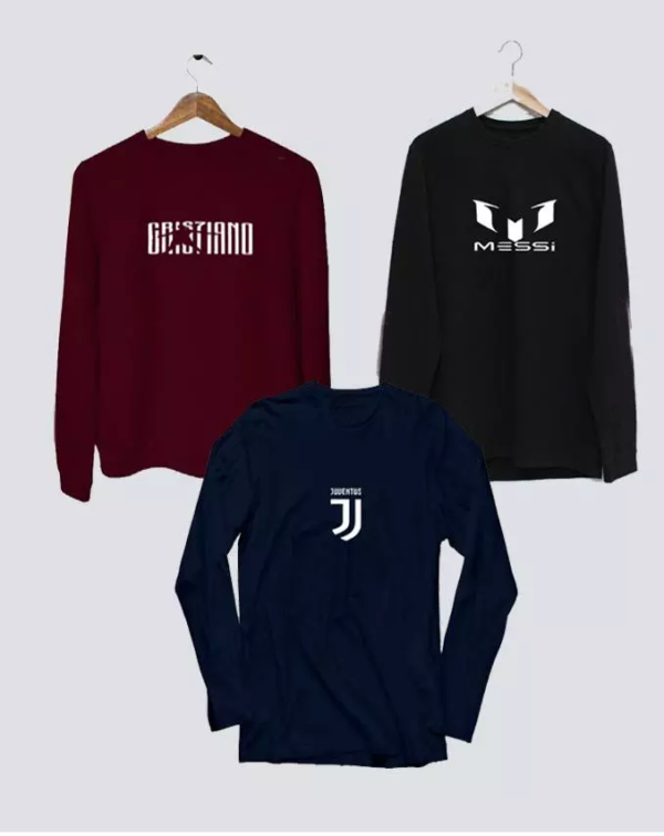 Pack Of 3 T-Shirts (Cristiano, Messi And Juventus) Pack Of 3 T-Shirts (Cristiano, Messi And Juventus)