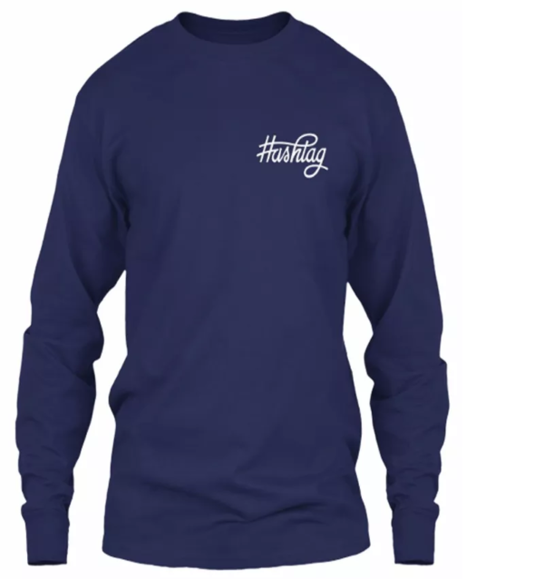 Ashtag Blue Printed T-Shirt