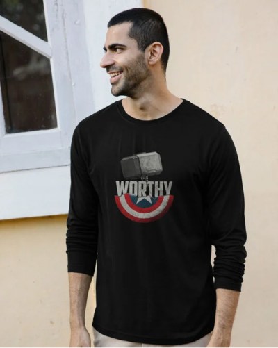 Captain Shield Worthy mjolnir T-Shirts
