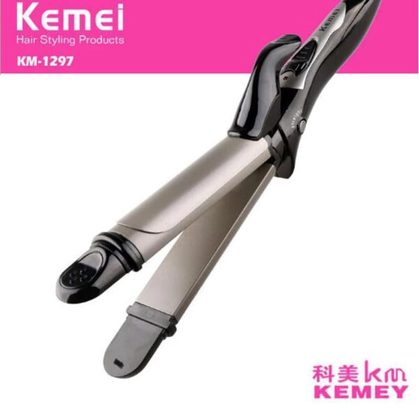 Kemei KM-1297 Professional Hair Straightener, Curler and Styler