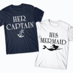 Pack Of 2 T-Shirts ( Her Captain, His Mermaid)