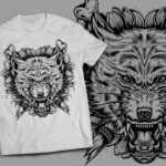 Wolf printed T-Shirts