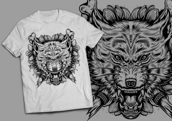 Wolf printed T-Shirts